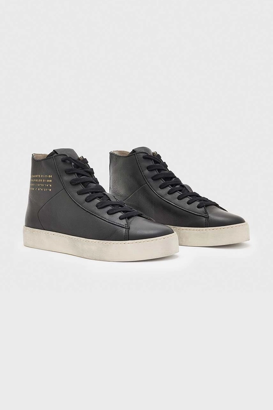 AllSaints trampki skórzane Tana High Top WF637X czarny AW22