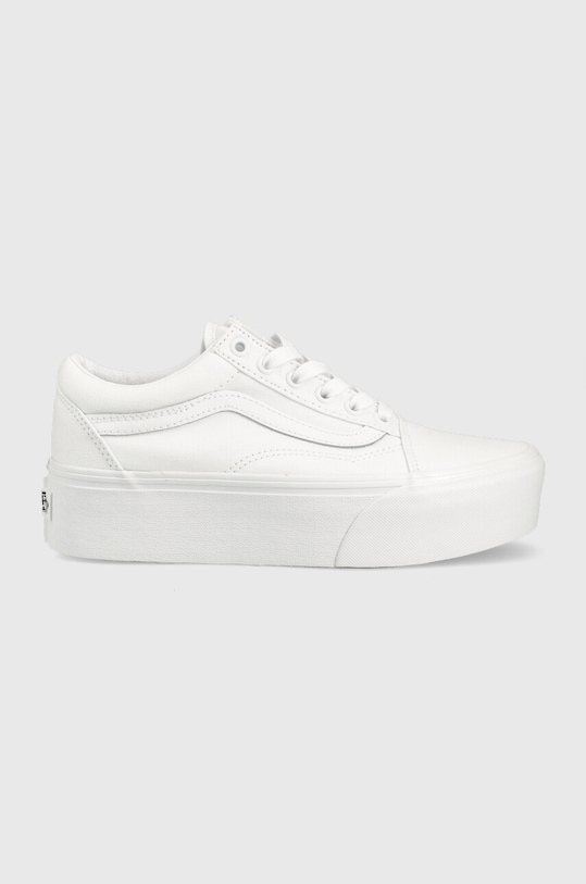 Ниски Кецове Vans Old Skool Stackform платформа бял VN0A7Q5MW001