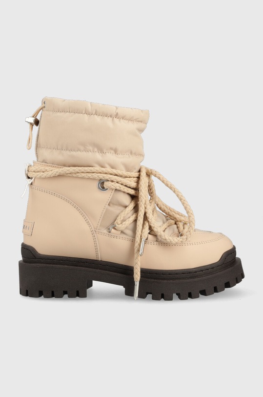 Inuikii Śniegowce skórzane Performance Bomber tekstylny beżowy 70107.111.Sand