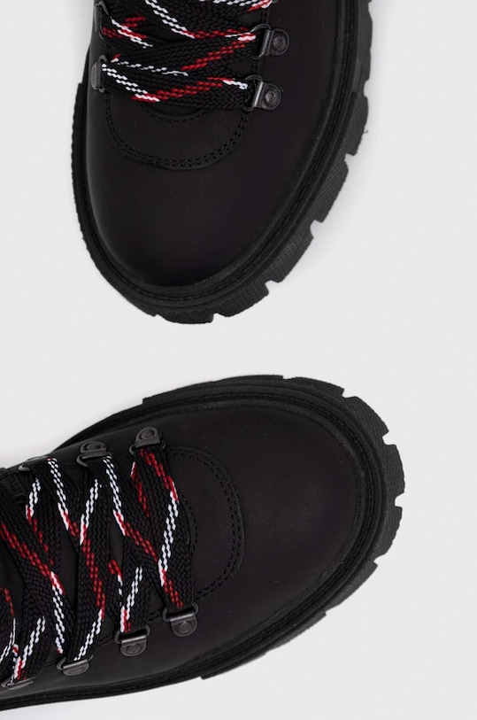 Tommy Jeans workery skórzane czarny EN0EN02048
