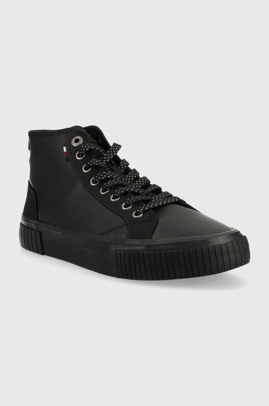 Tommy Hilfiger trampki skórzane MODERN VULC LEATHER FM0FM04163 czarny AW22