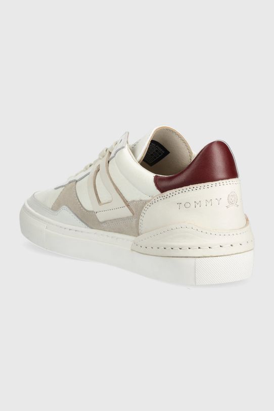 Boty Kožené tenisky Tommy Hilfiger TH LAB COURT SNEAKER FM0FM04267 bílá