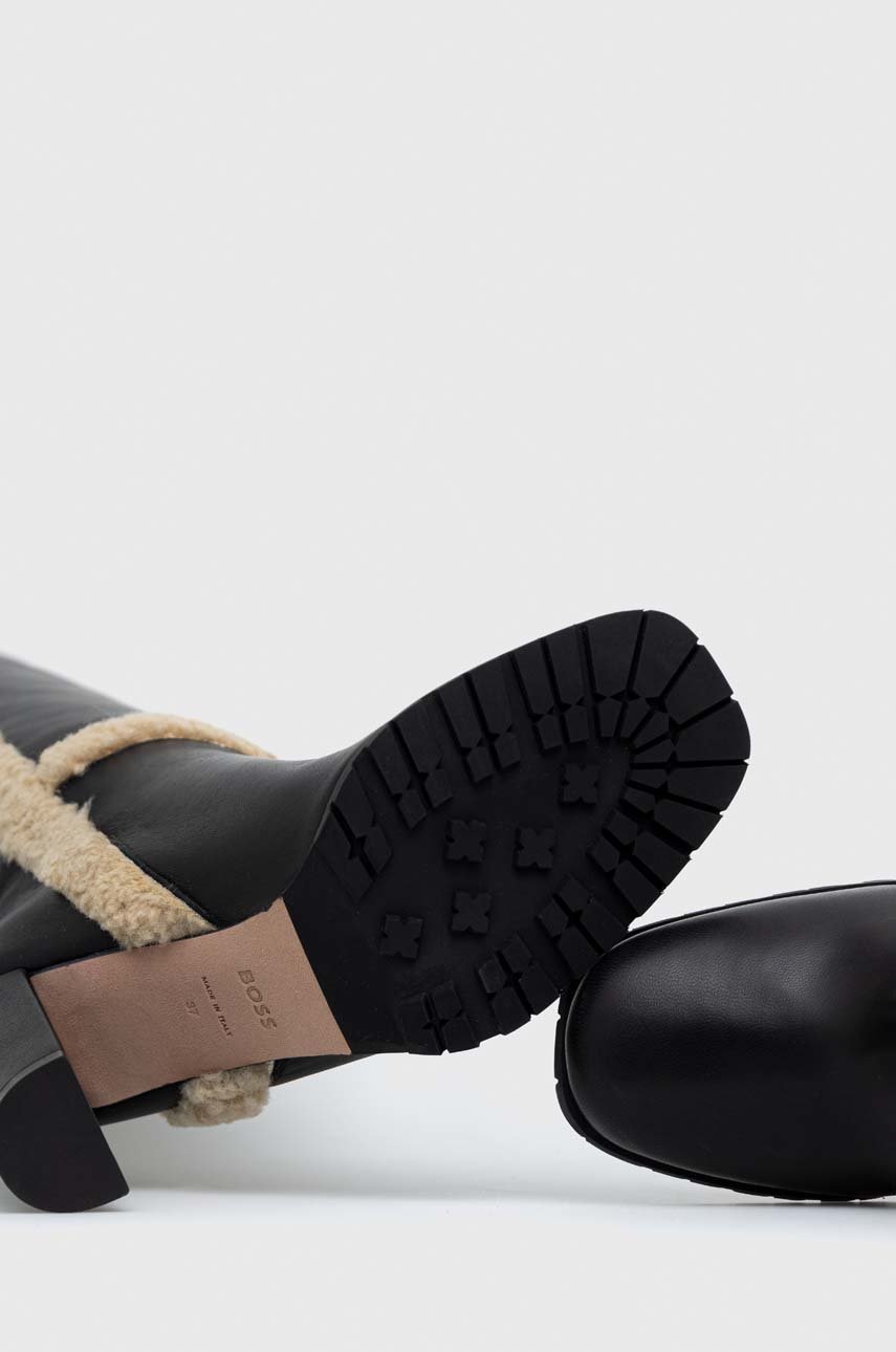BOSS stivali in pelle Scarlet 50481487.001 nero