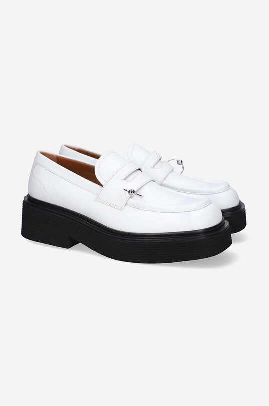 Marni mocasini de piele Moccasin Shoe MOMS003904.P3731 alb