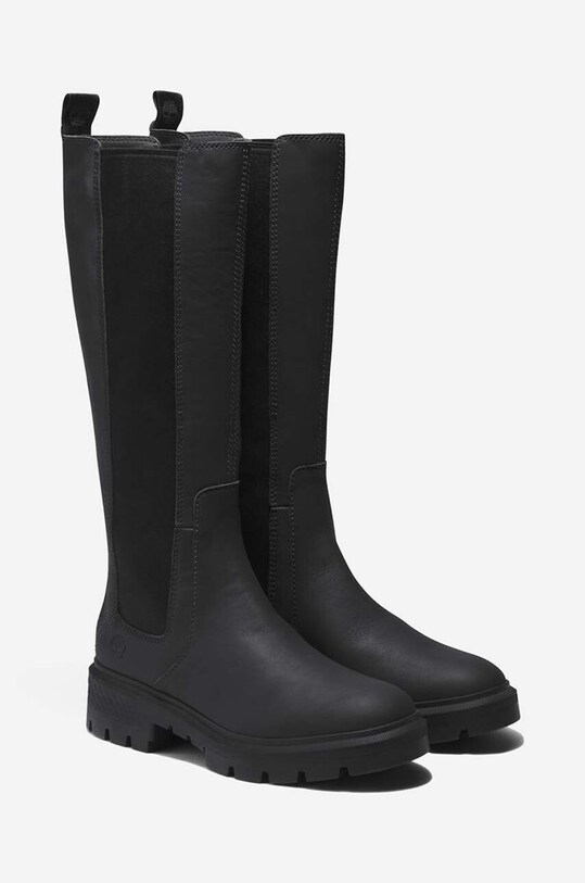 Kožne čizme Timberland Cortina Valley Tall crna A5NGB