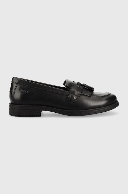 Geox mocasini din piele pentru copii negru J4449A.00043.35.41