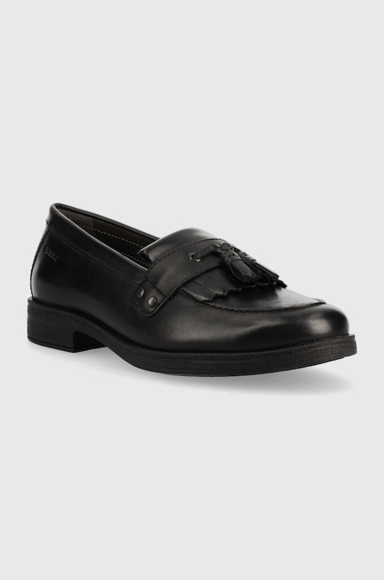Geox mocasini din piele pentru copii J4449A.00043.35.41 negru AW22