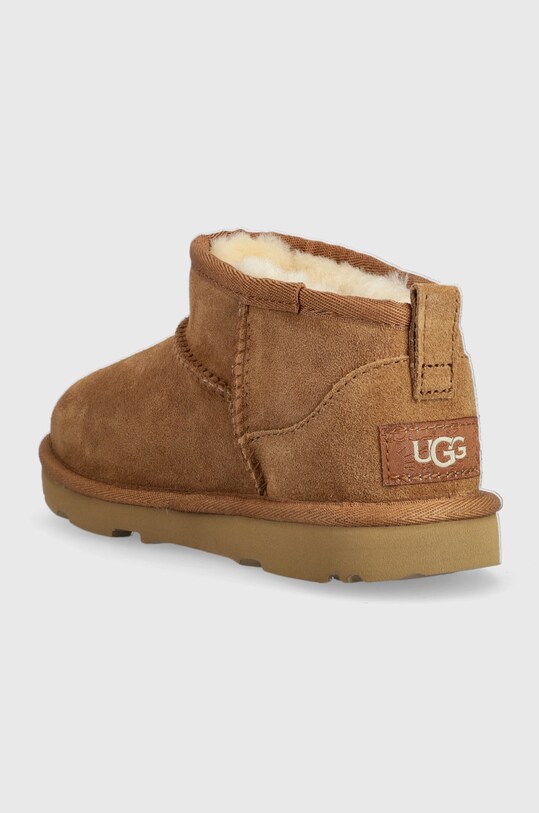Chłopiec UGG Śniegowce zamszowe dziecięce K CLASSIC ULTRA MINI 1130750K.CHE brązowy