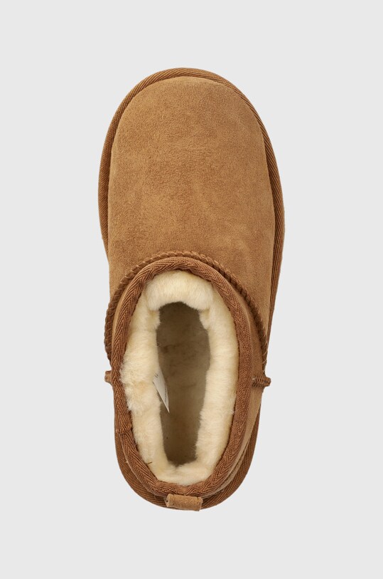 UGG Śniegowce zamszowe dziecięce K CLASSIC ULTRA MINI brązowy 1130750K.CHE