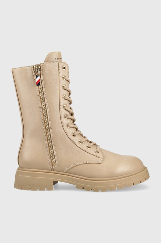 Детски кубинки Tommy Hilfiger изкуствена кожа бежов T3A5.32381.35.40