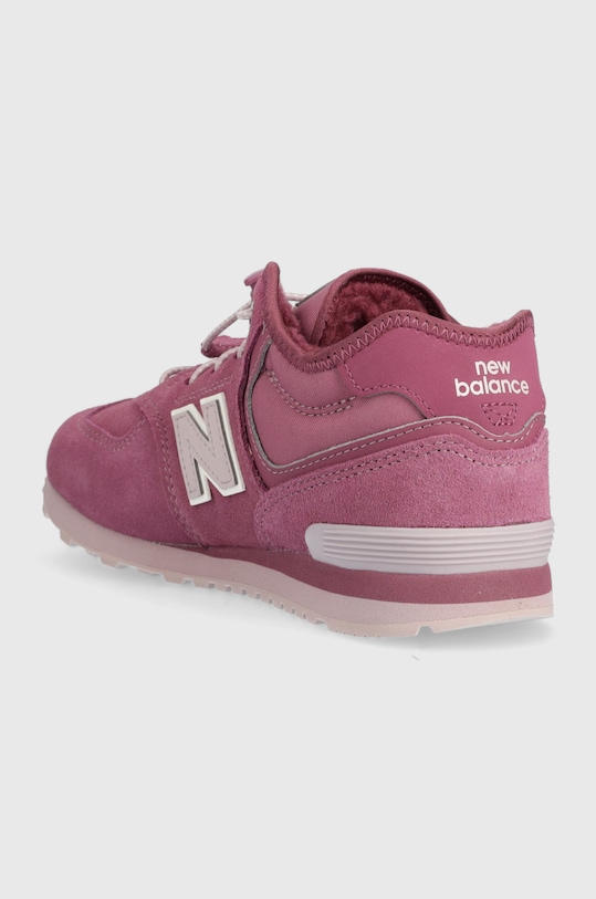 Dziewczynka New Balance buty zimowe zamszowe dziecięce GV574HP1 GV574HP1 fioletowy