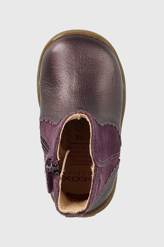 Dětské kožené boty Geox fialová B264PA.04477