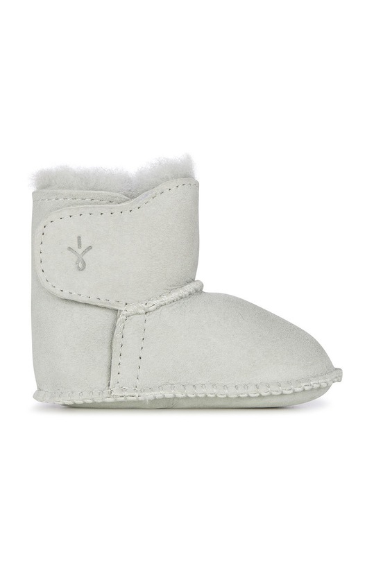 Emu Australia śniegowce zamszowe dziecięce Baby Bootie brak zapięcia szary B10310.Baby.Bootie
