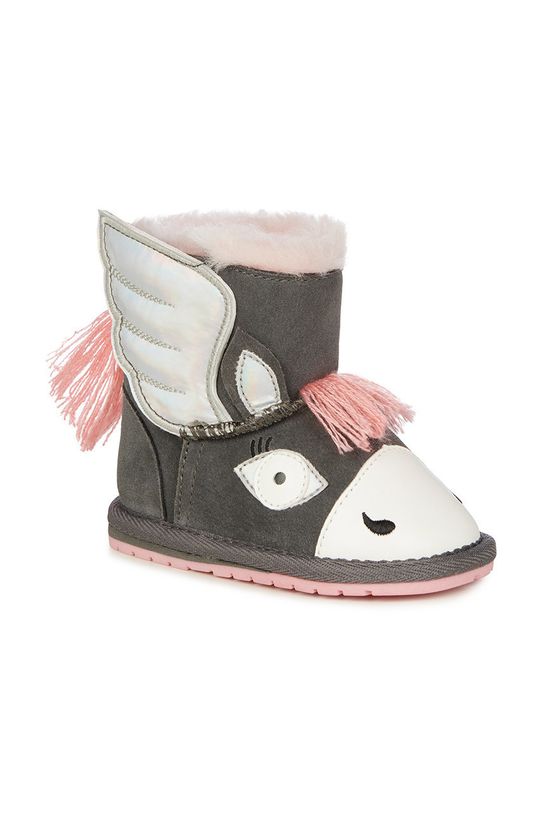 Emu Australia cizme de zapada din piele intoarsa Pegasus Walker B12759.Pegasus.Walker gri AW22