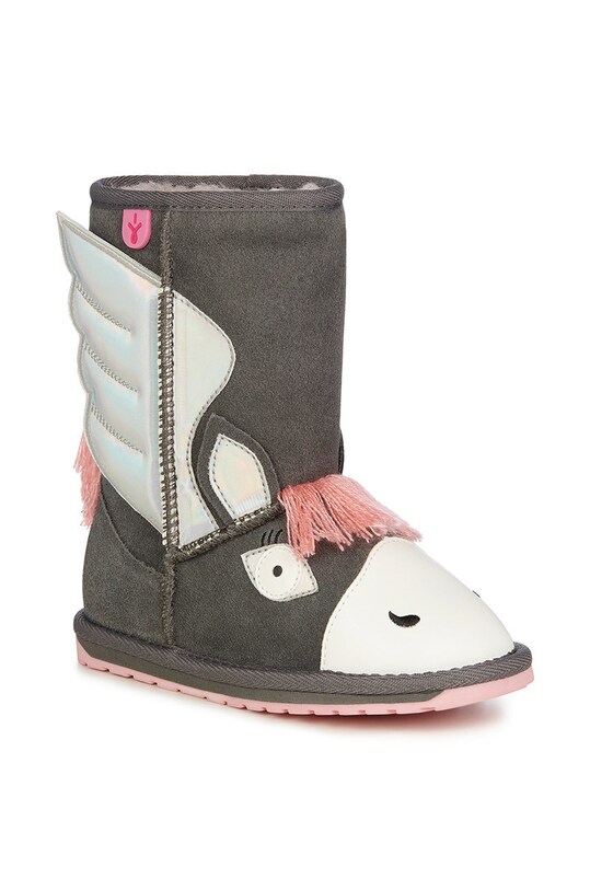 Fete Emu Australia cizme de zapada din piele intoarsa Pegasus K12757.Pegasus gri