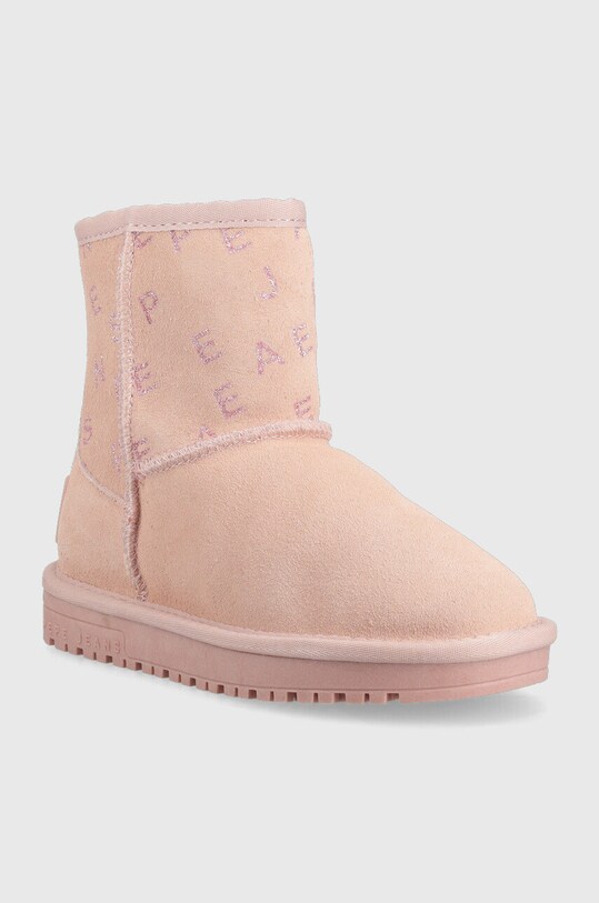 Dětské semišové sněhule Pepe Jeans PGS50180 růžová AW22