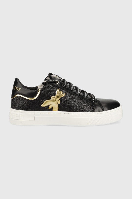 Dětské sneakers boty Patrizia Pepe přírodní kůže černá PPD684.33.34