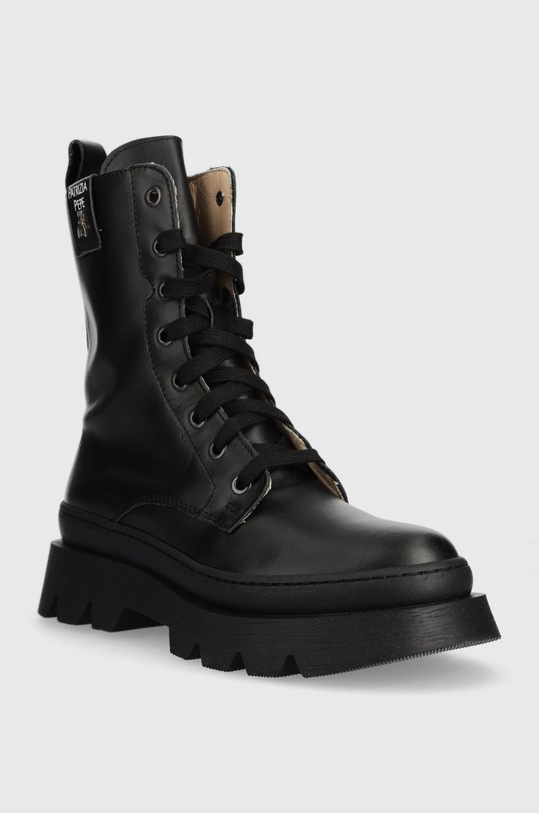 Patrizia Pepe workery skórzane dziecięce PPJ728.35.41 czarny AW22