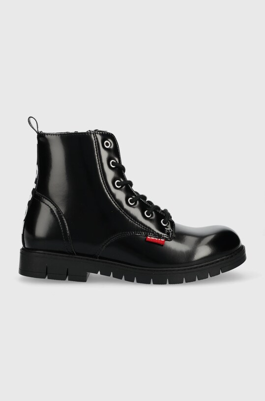 Detské workery Levi's imitácia kože čierna VPHI0023S.9BYY