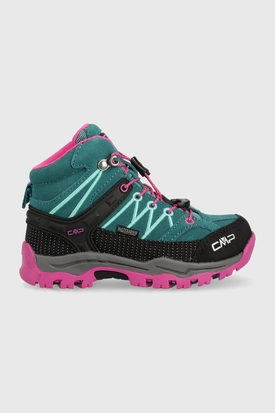 CMP pantofi copii Rigel Mid Trekking piele întoarsă turcoaz 3Q12944.26EL