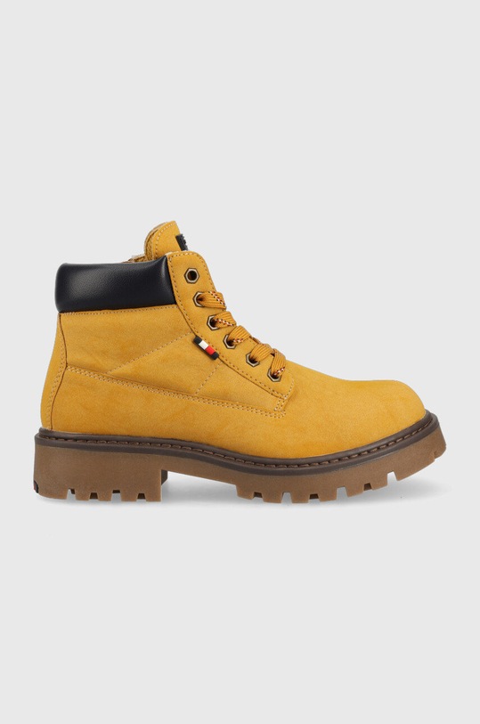 Παιδικές μπότες πεζοπορίας Tommy Hilfiger χωρίς μόνωση καφέ T3B5.32534.35.41