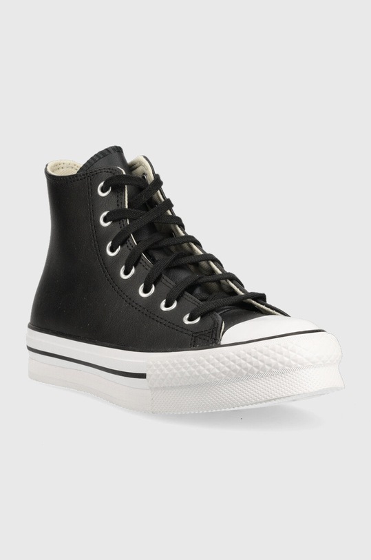 Converse tenisi de piele pentru copii Chuck Taylor All Star Eva Lift A02485C negru AW23