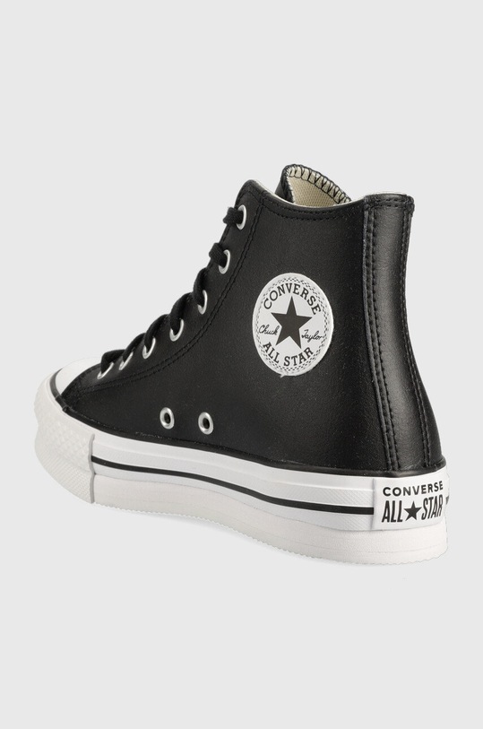 Încălțăminte Converse tenisi de piele pentru copii Chuck Taylor All Star Eva Lift A02485C negru