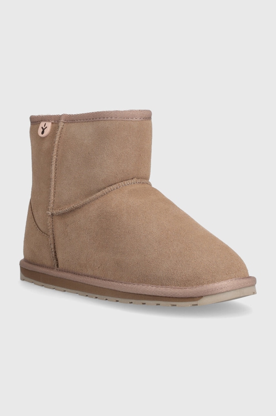 Emu Australia śniegowce zamszowe dziecięce Wallaby Mini Teens T10103.Wallaby.Mini.Tee beżowy AW23