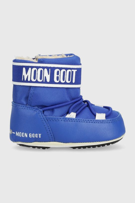 Moon Boot śniegowce dziecięce imitacja skóry licowej niebieski 34010200