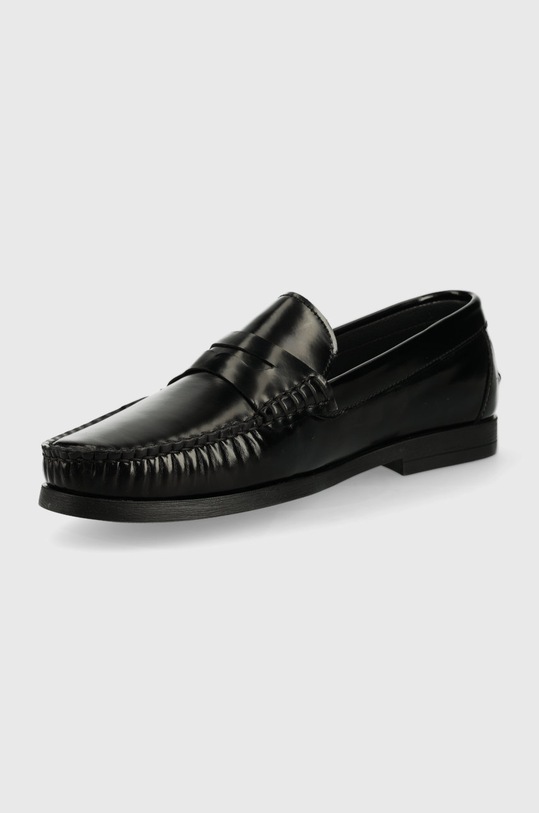 Obuwie Guess mokasyny skórzane Livorno FM7LIV.LEA14.BLACK czarny