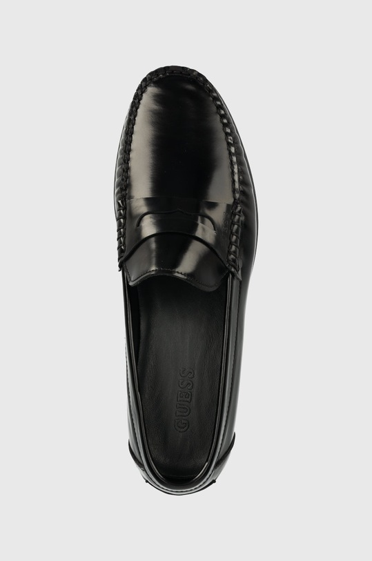 Guess mokasyny skórzane Livorno czarny FM7LIV.LEA14.BLACK
