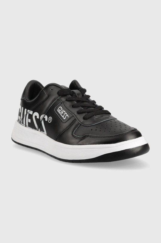 Guess sneakersy skórzane Ponte FM7PON.LEA12.BLACK czarny AW22