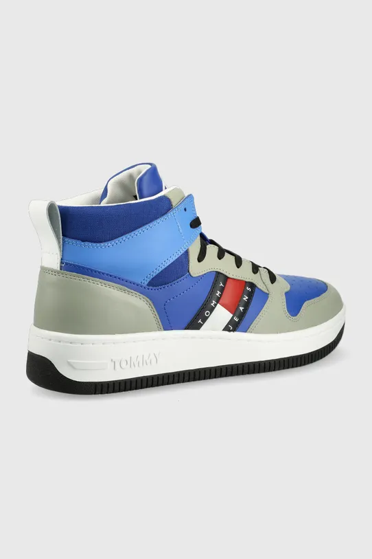 Tommy Jeans sneakers din piele Mid Pop Basket EM0EM01015.C65 albastru AW22