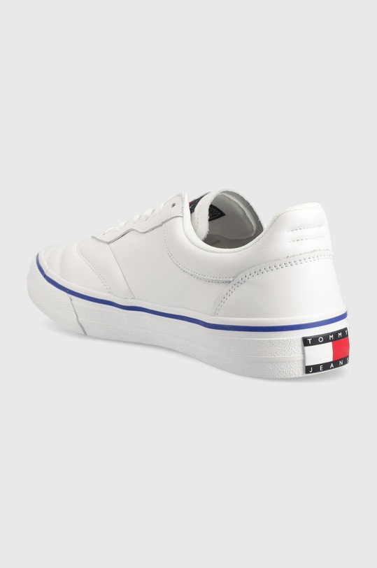 Încălțăminte Tommy Jeans sneakers din piele Leather Soccer Vulc EM0EM01026.YBR alb