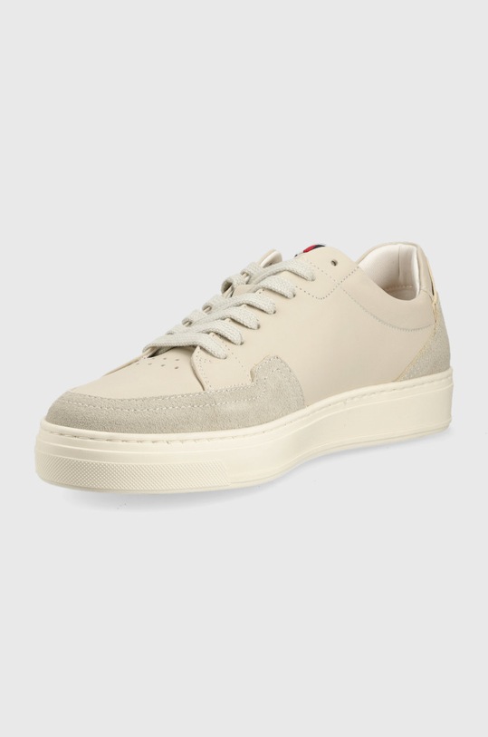Obuwie Tommy Hilfiger sneakersy skórzane Premium Cupsole Sustainable Lea FM0FM04138.YBI beżowy