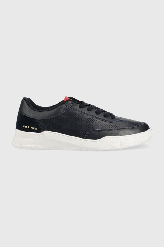 Tommy Hilfiger sneakers din piele Elevated Cupsole Perf bleumarin FM0FM04145.DW5