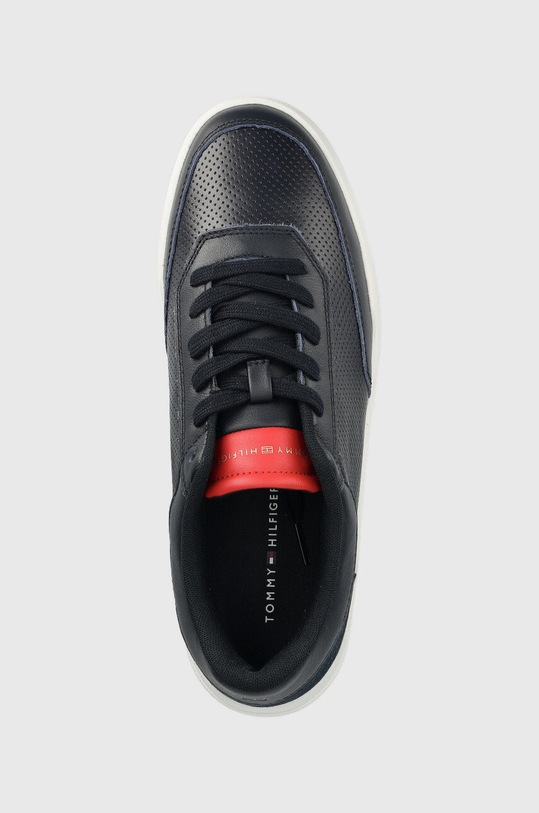 Tommy Hilfiger sneakers din piele Elevated Cupsole Perf bleumarin FM0FM04145.DW5