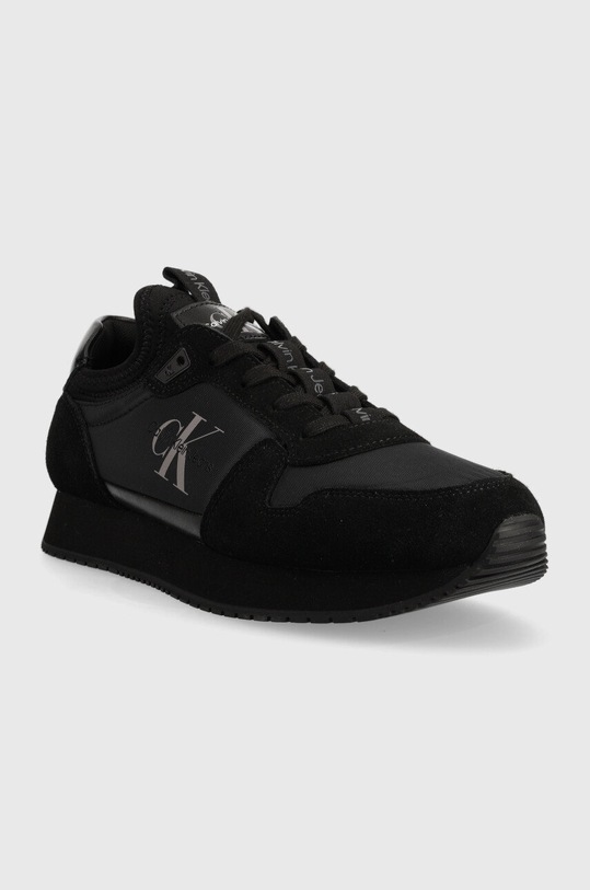 Calvin Klein Jeans sneakersy RUNNER SOCK LACE UP YM0YM00553.0GL czarny AW23