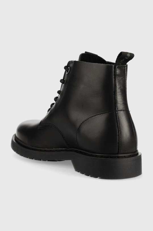 Încălțăminte Jack & Jones pantofi inalti de piele Hastings 12215539.Anthracite negru