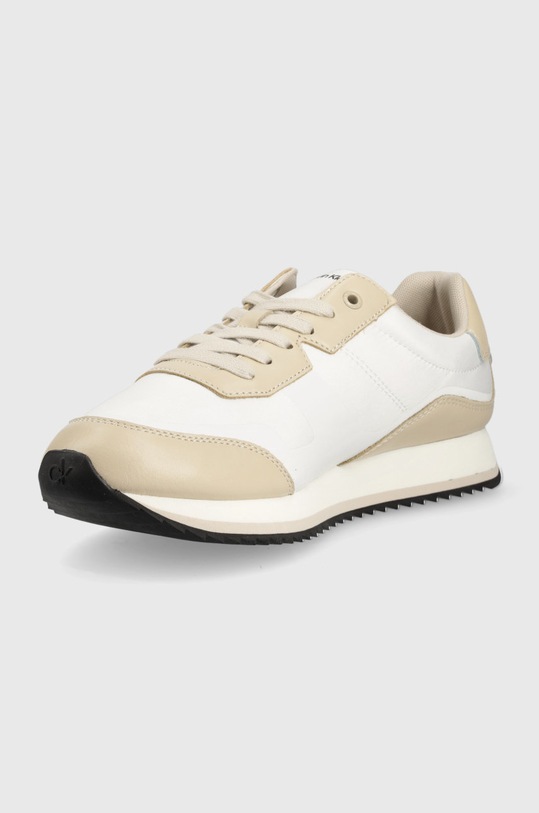 Boty Sneakers boty Calvin Klein Low Top Lace Up HM0HM00551.0K6 béžová
