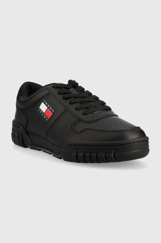 Tommy Jeans sneakersy skórzane Retro Leather Cupsole Tjm Ess EM0EM01068.BDS czarny AW22