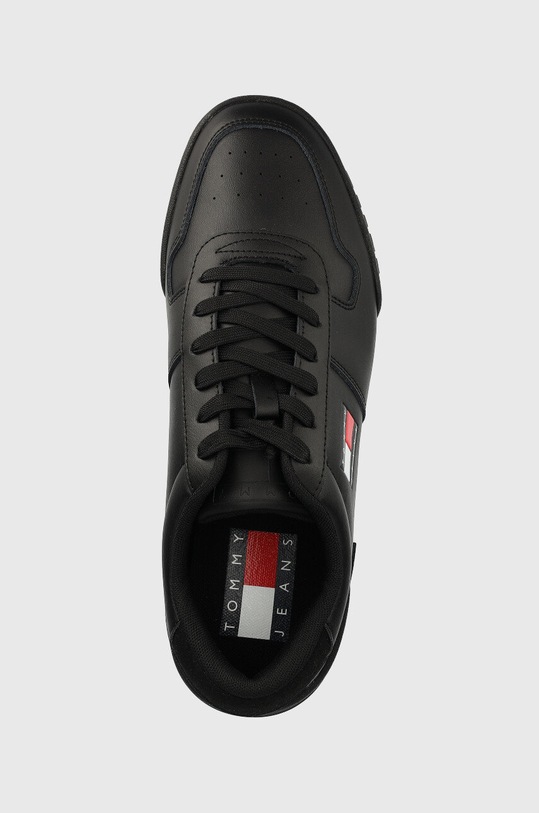 Tommy Jeans sneakersy skórzane Retro Leather Cupsole Tjm Ess czarny EM0EM01068.BDS