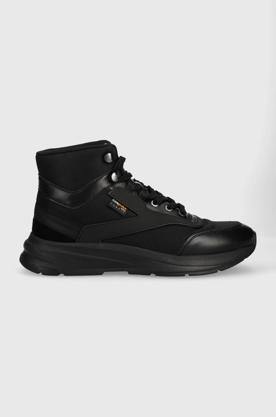Sneakers boty Calvin Klein High Top Lace Up Mix přírodní kůže černá HM0HM00759.BEH