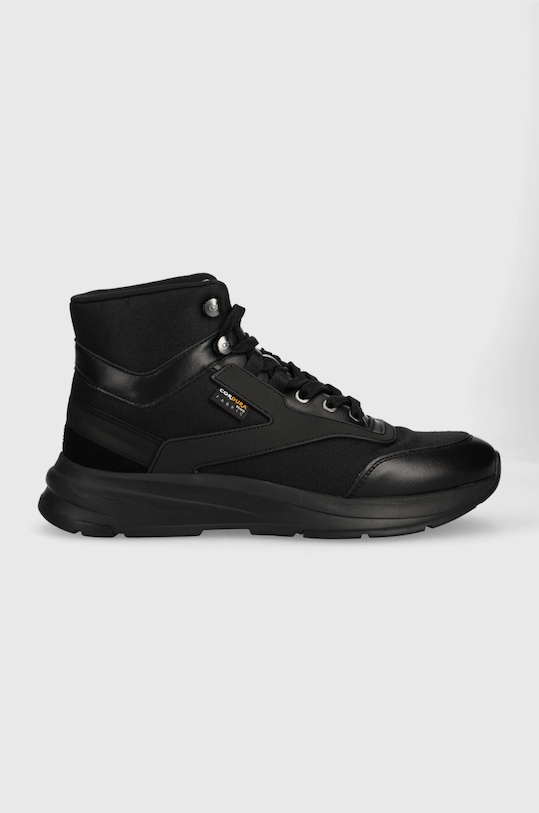 Sneakers boty Calvin Klein High Top Lace Up Mix přírodní kůže černá HM0HM00759.BEH