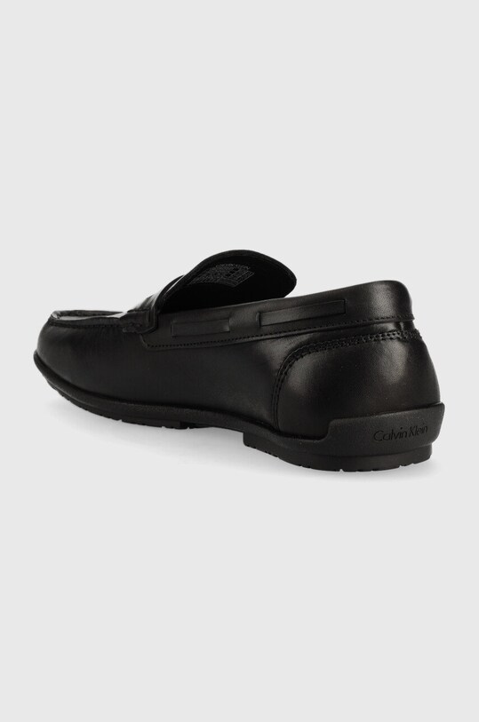 Obuwie Calvin Klein mokasyny skórzane Logo Hw Driver HM0HM00654.BEH czarny
