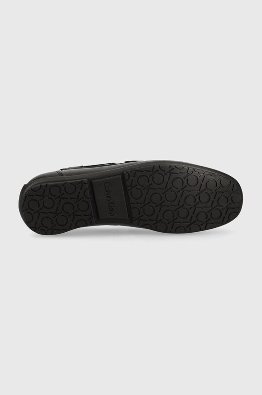 Calvin Klein mokasyny skórzane Logo Hw Driver HM0HM00654.BEH czarny
