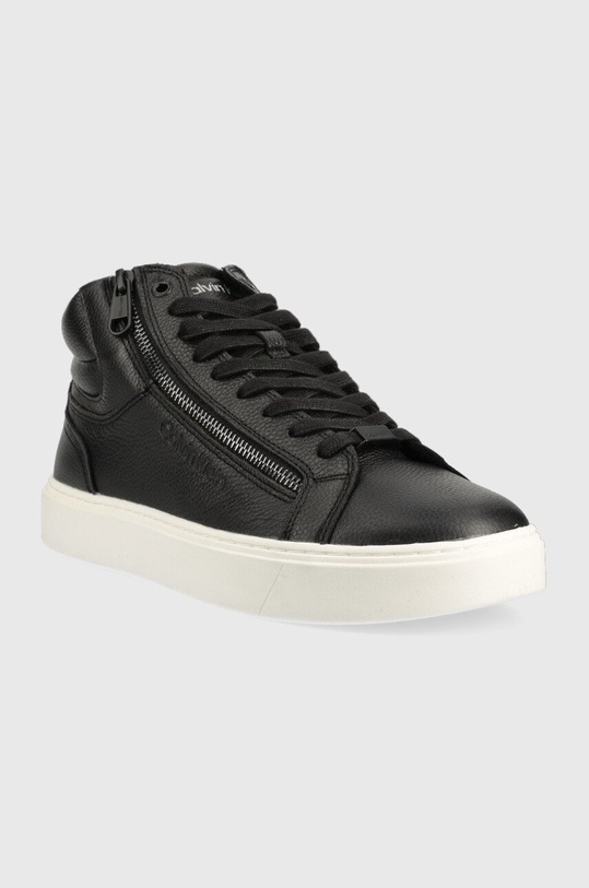 Calvin Klein sneakersy skórzane HM0HM00810.BEH czarny AW22