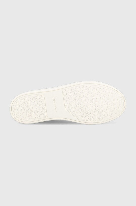 Kožené tenisky Calvin Klein Low Top Lace Up W/Zip HM0HM00811.BEH čierna