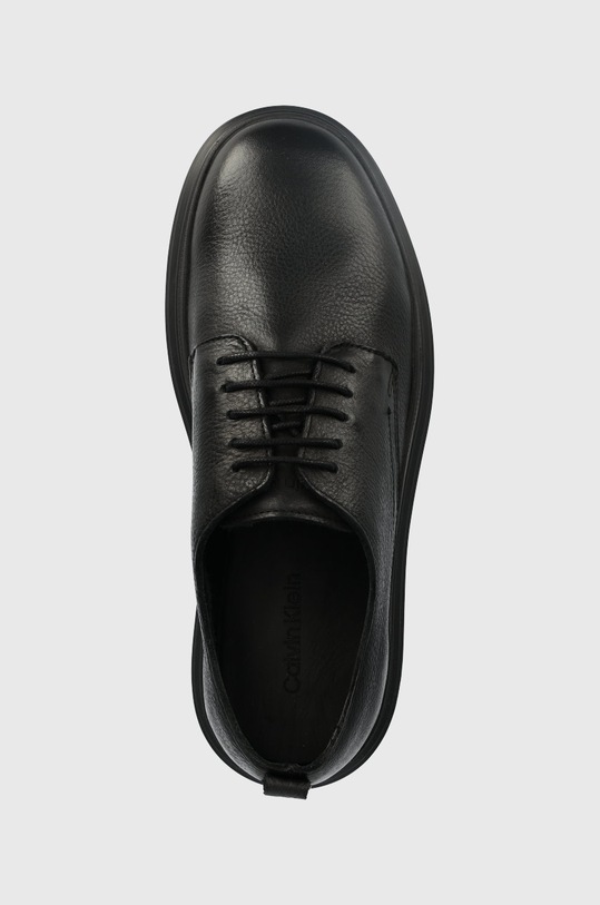 Calvin Klein półbuty skórzane Lace Up Derby czarny HM0HM00662.BEH