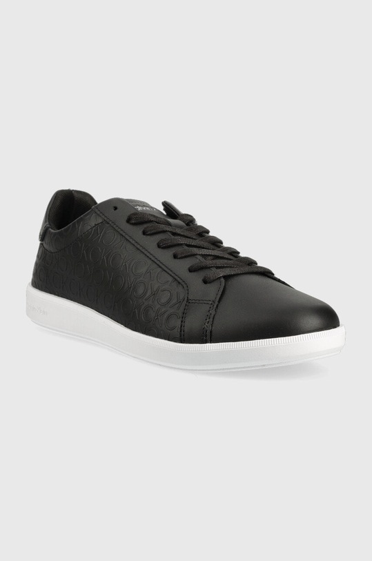 Кожени маратонки Calvin Klein HM0HM00845.0GK черен AW22